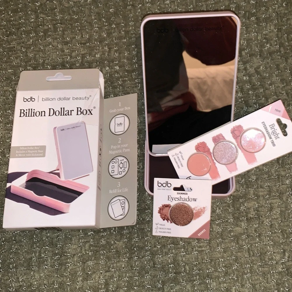 Billion dollar box, billion dollar beauty eyeshadow Trio, and eyeshadow NWT
